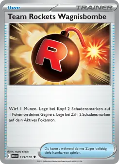 Pokémon-Karte Team Rockets Wagnisbombe 179/182