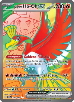 Pokémon-Karte Klarins Ho-Oh-ex 209/182