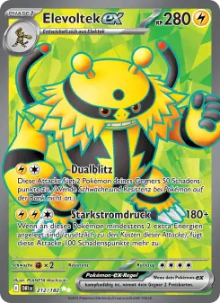 Pokémon-Karte Elevoltek-ex 212/182