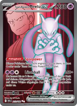 Pokémon-Karte Team Rockets Mewtu-ex 213/182