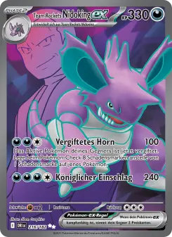 Pokémon-Karte Team Rockets Nidoking-ex 216/182
