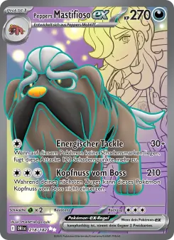 Pokémon-Karte Peppers Mastifioso-ex 218/182