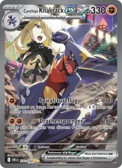 Pokémon-Karte Cynthias Knakrack-ex 232/182