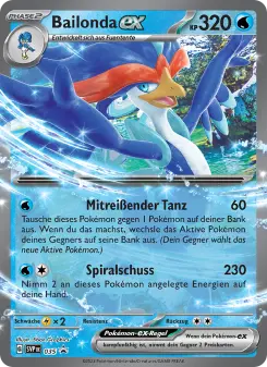 Pokémon-Karte Bailonda-ex 035/225