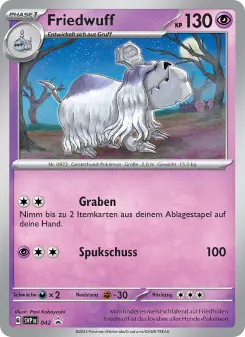 Pokémon-Karte Friedwuff 042/225