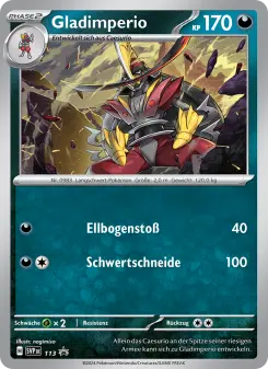 Pokémon-Karte Gladimperio 113/225