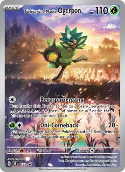 Pokémon-Karte Türkisgrüne-Maske-Ogerpon 123/225