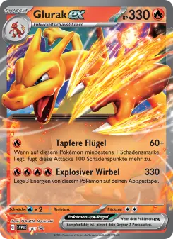 Pokémon-Karte Glurak-ex 161/225