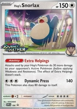 Pokémon-Karte Hops Relaxo 184/225
