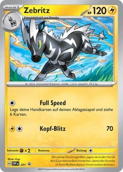 Pokémon-Karte Zebritz 201/225