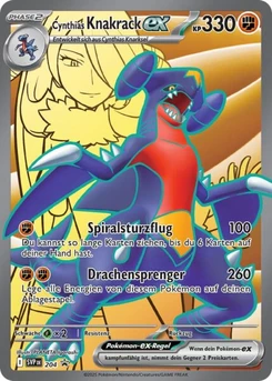 Pokémon-Karte Cynthias Knakrack-ex 204/225
