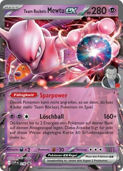 Pokémon-Karte Team Rockets Mewtu-ex 216/225