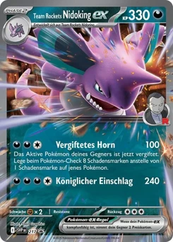 Pokémon-Karte Team Rockets Nidoking-ex 217/225