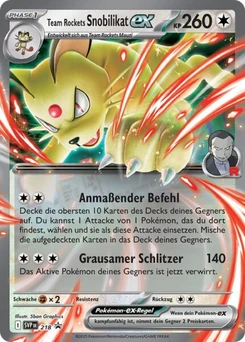 Pokémon-Karte Team Rockets Snobilikat-ex 218/225