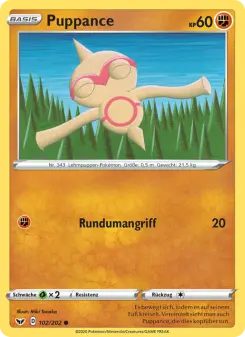 Pokémon-Karte Puppance 102/202