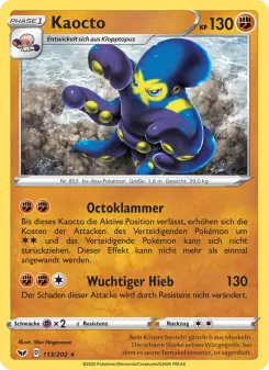 Pokémon-Karte Kaocto 113/202