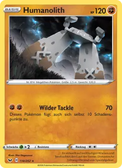 Pokémon-Karte Humanolith 114/202