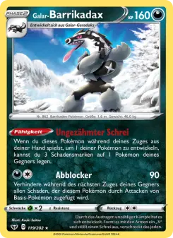 Pokémon-Karte Galar-Barrikadax 119/202