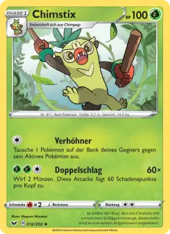 Pokémon-Karte Chimstix 012/202