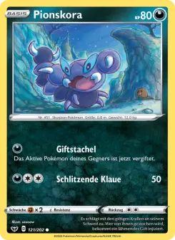Pokémon-Karte Pionskora 121/202
