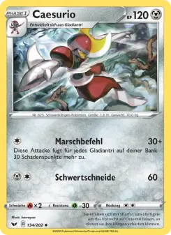Pokémon-Karte Caesurio 134/202