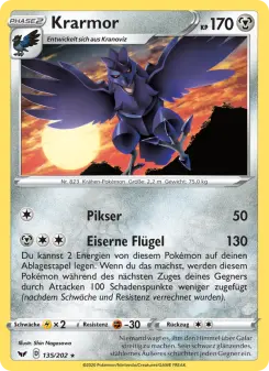 Pokémon-Karte Krarmor 135/202