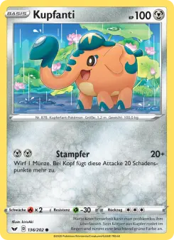 Pokémon-Karte Kupfanti 136/202