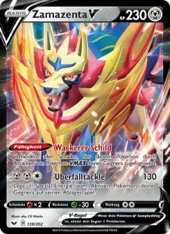 Pokémon-Karte Zamazenta V 139/202