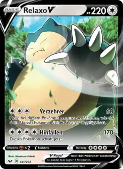 Pokémon-Karte Relaxo V 141/202