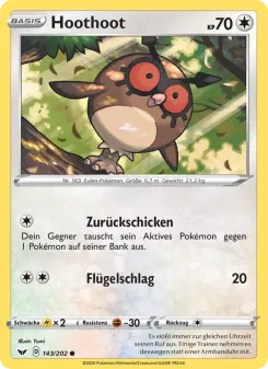 Pokémon-Karte Hoothoot 143/202