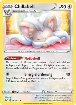 Pokémon-Karte Chillabell 147/202