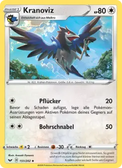 Pokémon-Karte Kranoviz 151/202