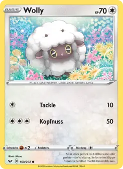 Pokémon-Karte Wolly 153/202