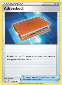 Pokémon-Karte Adressbuch 172/202