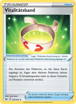 Pokémon-Karte Vitalitätsband 185/202