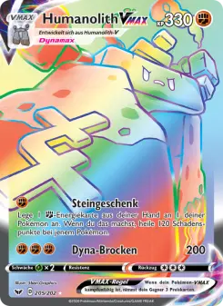 Pokémon-Karte Humanolith VMAX 205/202