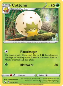 Pokémon-Karte Cottomi 021/202