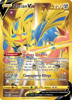 Pokémon-Karte Zacian V 211/202