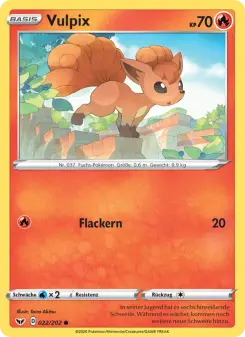 Pokémon-Karte Vulpix 022/202