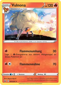 Pokémon-Karte Vulnona 023/202