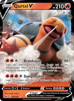Pokémon-Karte Qurtel V 024/202