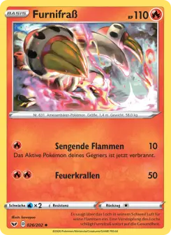 Pokémon-Karte Furnifraß 026/202