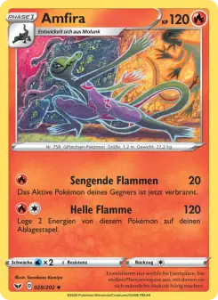 Pokémon-Karte Amfira 028/202