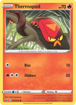 Pokémon-Karte Thermopod 037/202