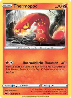 Pokémon-Karte Thermopod 038/202