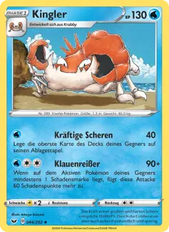 Pokémon-Karte Kingler 044/202