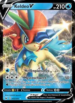 Pokémon-Karte Keldeo V 053/202