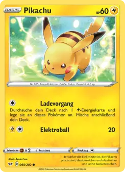 Pokémon-Karte Pikachu 065/202