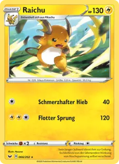 Pokémon-Karte Raichu 066/202