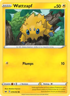 Pokémon-Karte Wattzapf 070/202